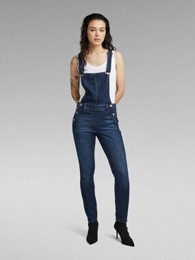 NWT G-Star Lynn Slim Navy Overalls